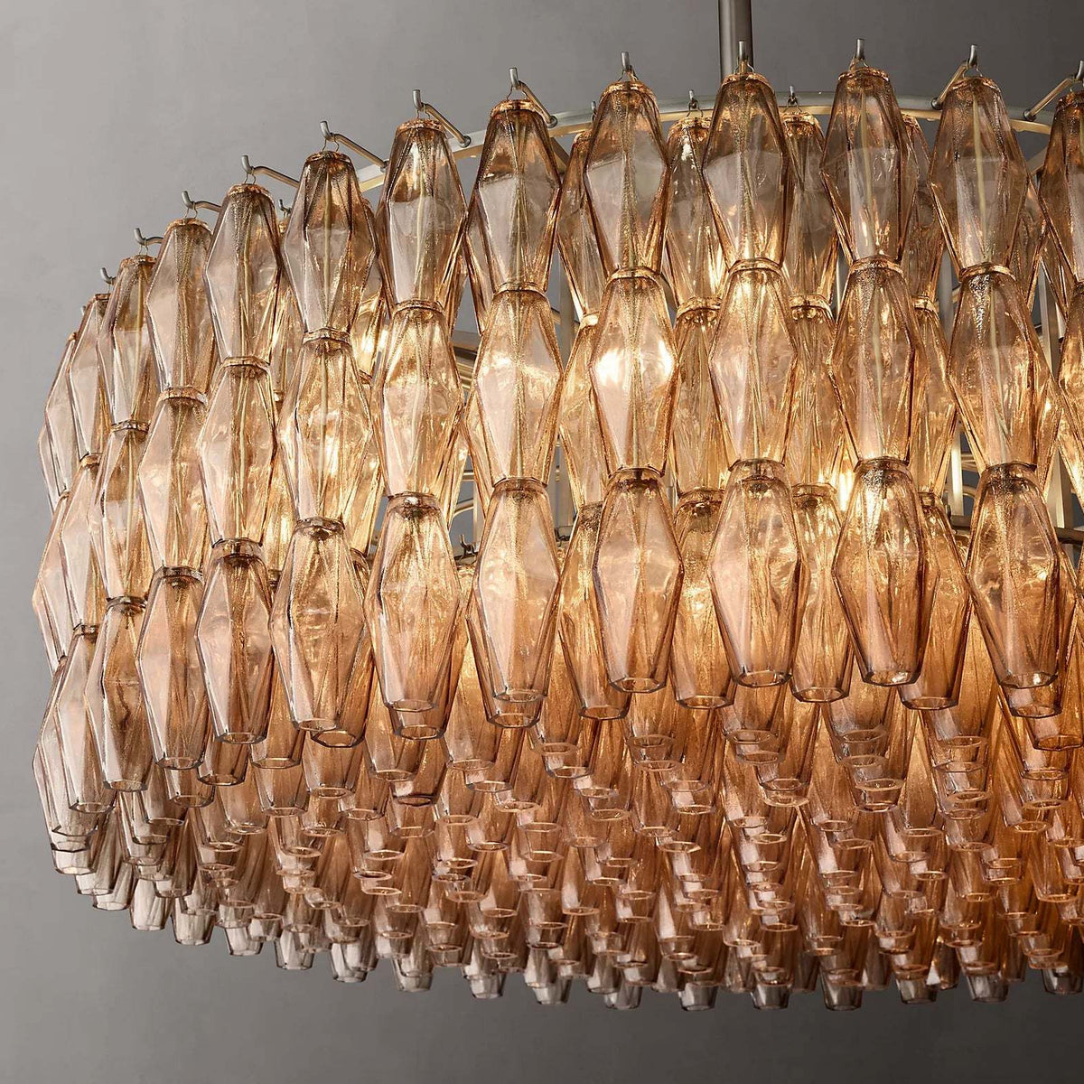 Chiara Glass Round Chandelier 47" - Franing