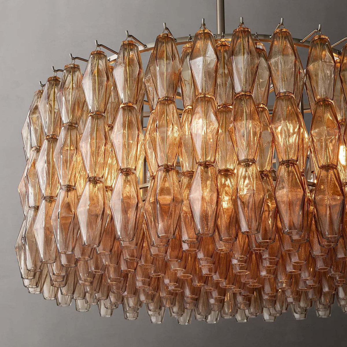 Chiara Glass Round Chandelier 37" - Franing