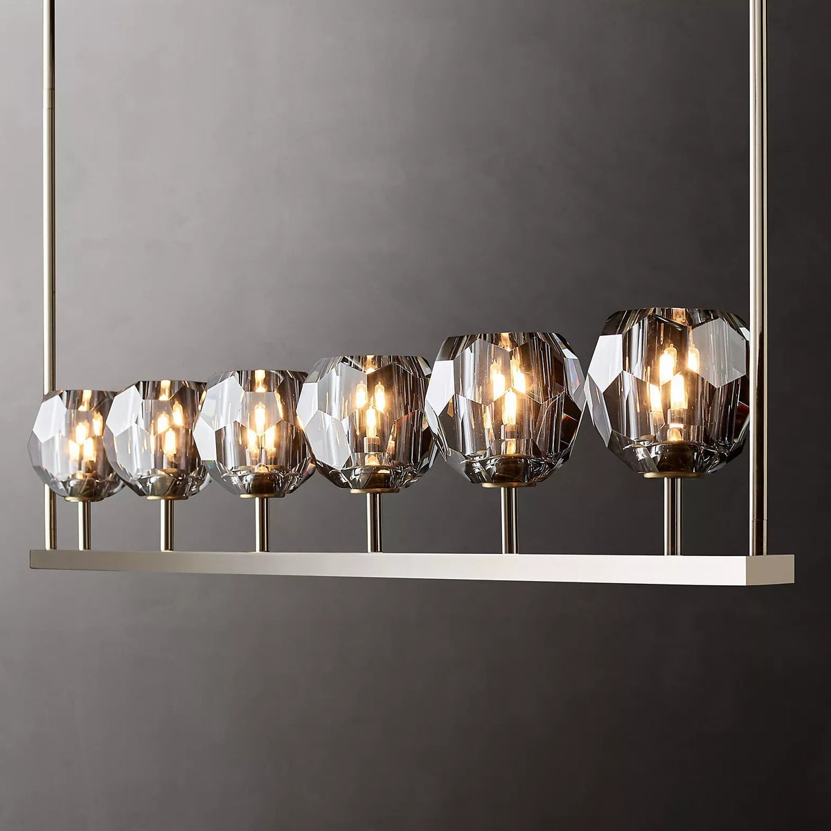 Boule Cristal Linear Chandelier 60" - Franing