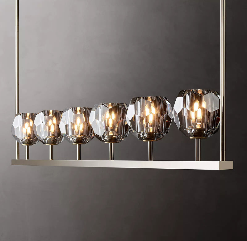 Boule Cristal Linear Chandelier 60" - Franing