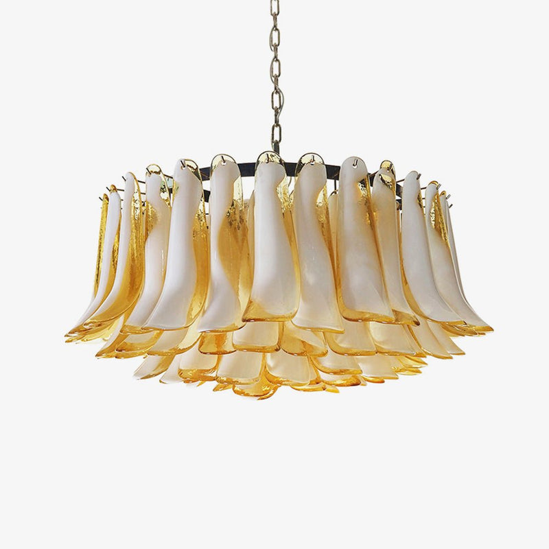 Petal Amber Murano Glass Chandelier