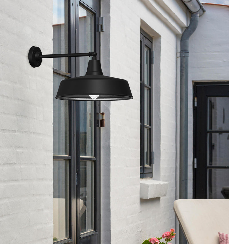 2-Pack Outdoor Wall Lights – Modern Farmhouse Straight Arm Barn Sconces