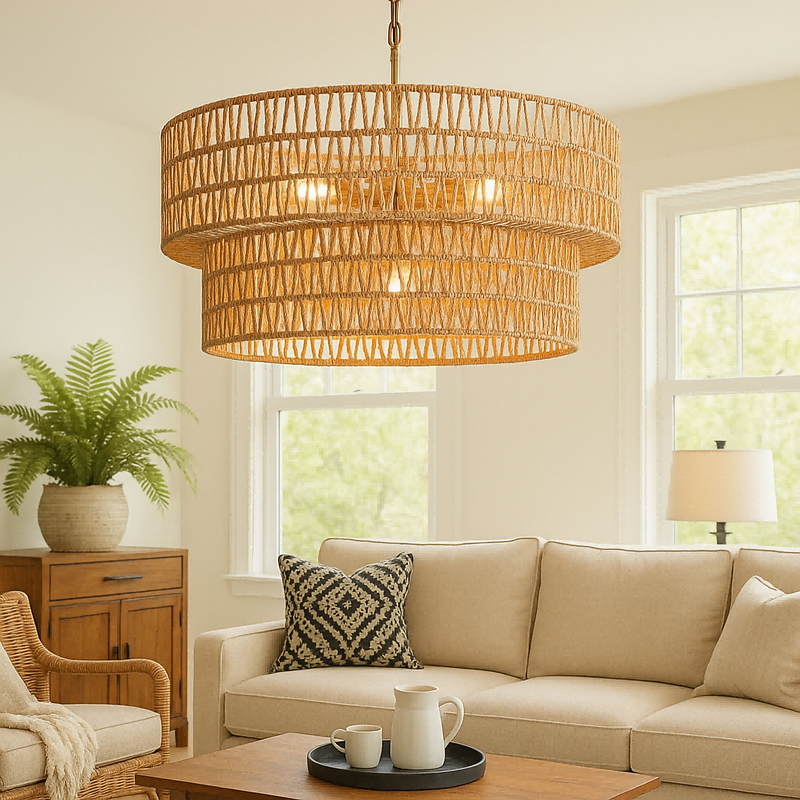 Rattan Chandelier