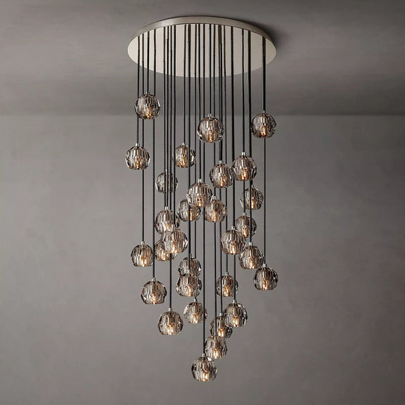 Boule Crystal Round Cluster Chandelier 30" - Franing