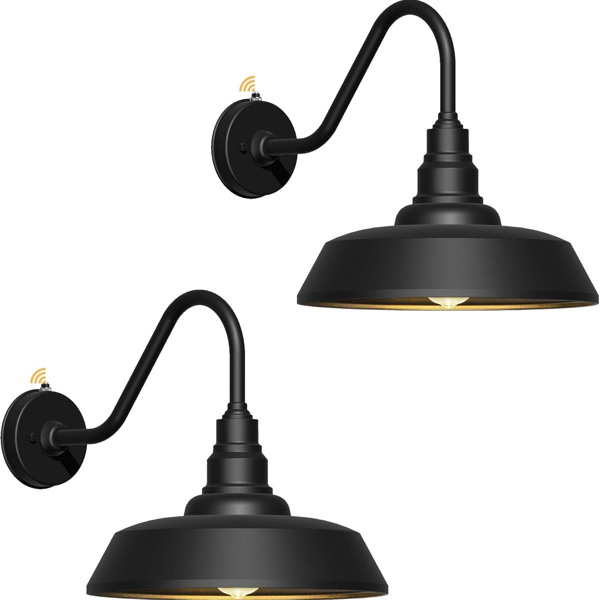 2 pack Dusk to Dawn Barn Light Large Size. Outdoor Waterproof Gooseneck Barn Light