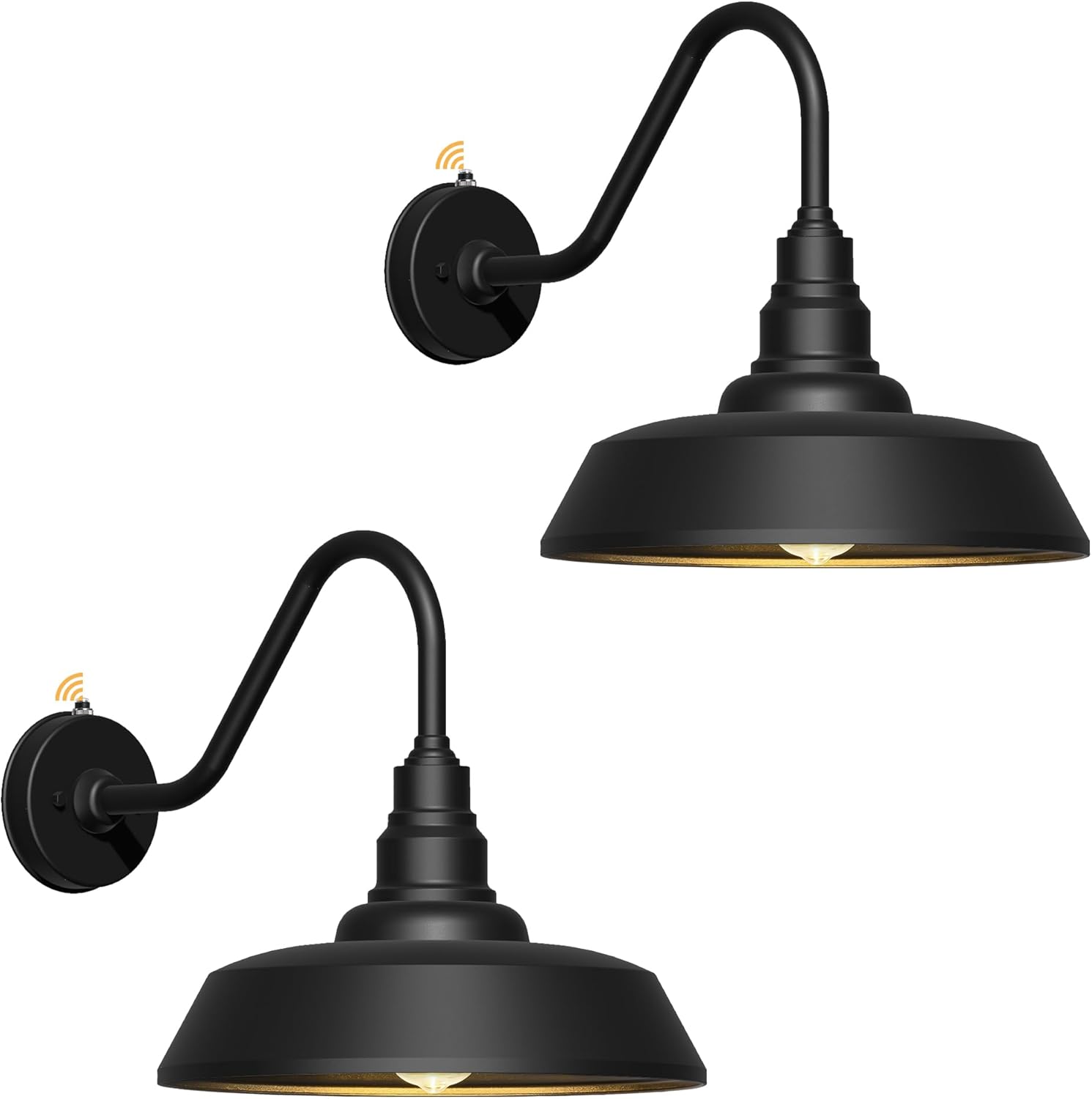 2 pack Dusk to Dawn Barn Light Large Size. Outdoor Waterproof Gooseneck Barn Light