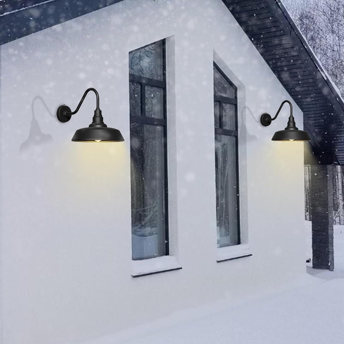 Dusk to Dawn Barn Light Large Size.Outdoor Waterproof Gooseneck Barn Light