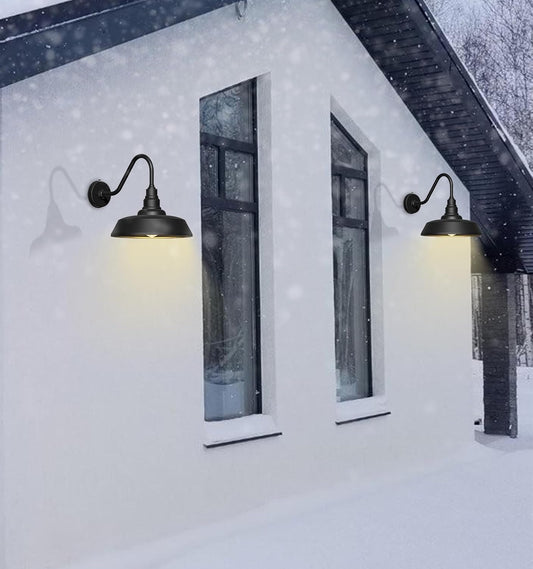 Dusk to Dawn Barn Light Large Size.Outdoor Waterproof Gooseneck Barn Light