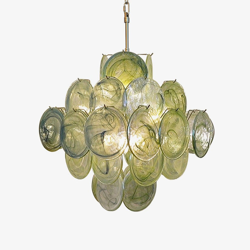 Verdant Bloom Murano Glass Chandelier