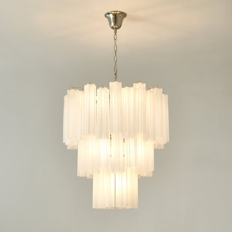 Frosted Glass Tubes Chandelier