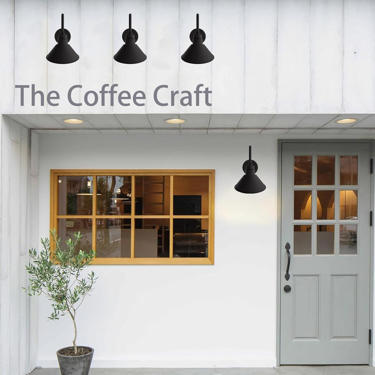 Gooseneck Outdoor Sign Light – Classic Farmhouse Style for Wall or Storefront