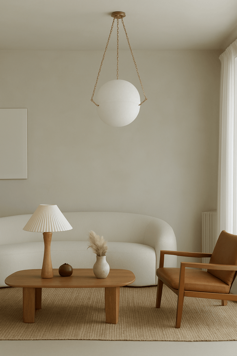 Alabaster Sphere Suspension Lamp, Pendant Kitchen Island Lamp