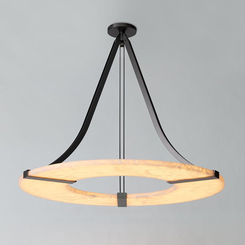 Alabaster Halo Pendant Light