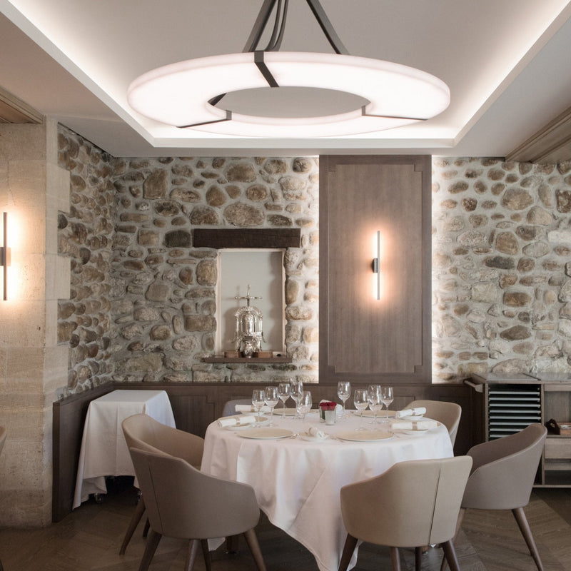 Alabaster Halo Pendant Light