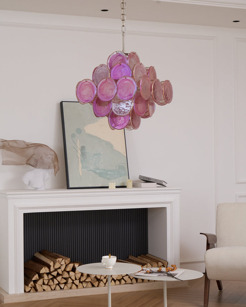 Aurelia Pink Murano Glass Chandelier