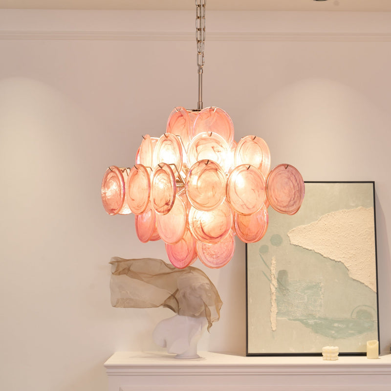 Aurelia Pink Murano Glass Chandelier