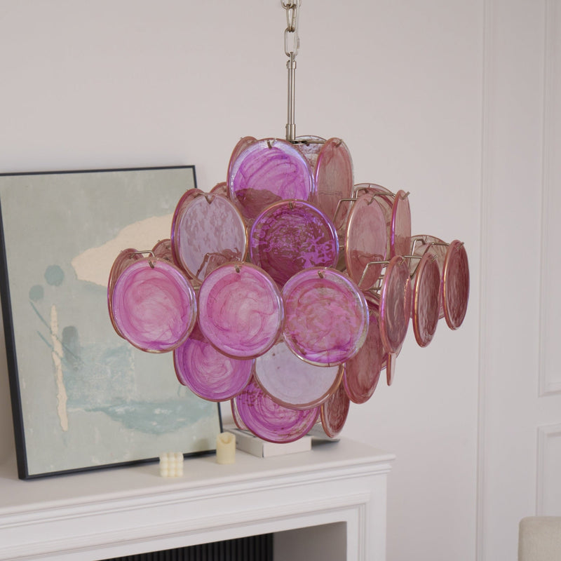 Aurelia Pink Murano Glass Chandelier