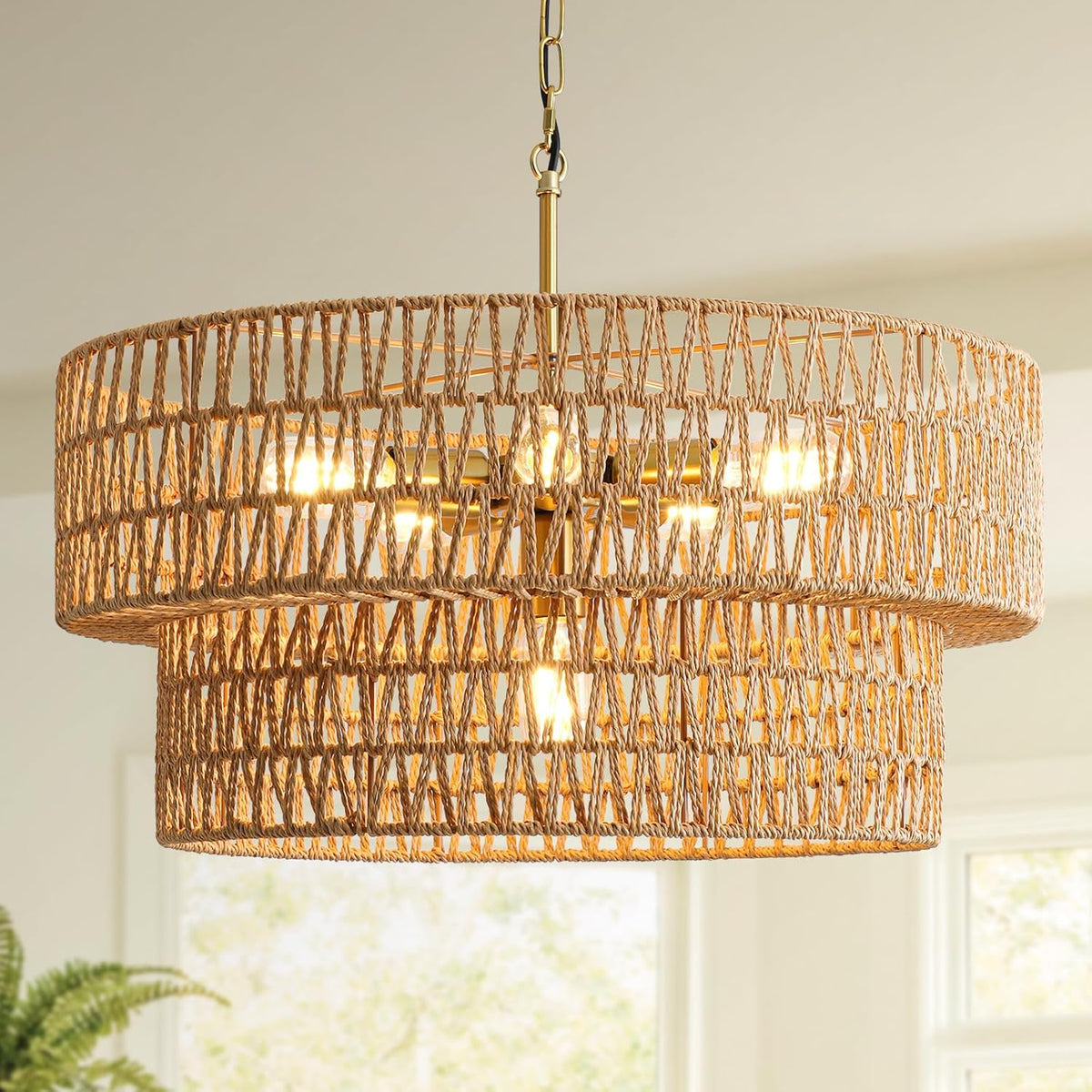Rattan Chandelier