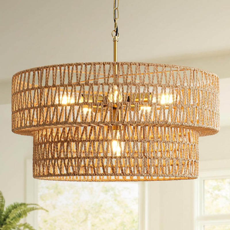 Rattan Chandelier
