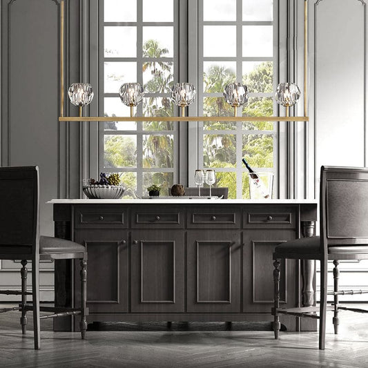 Boule Cristal Linear Chandelier 48" - Franing