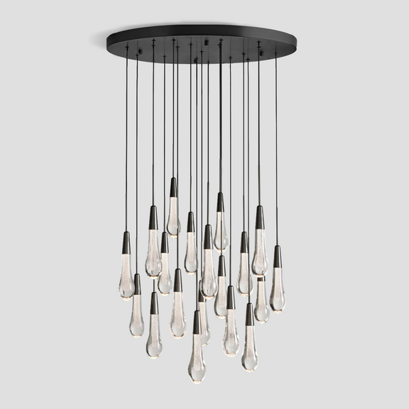 Soltaire Round Chandelier 17'' 24'' 36'' 40'' 58''D - Franing