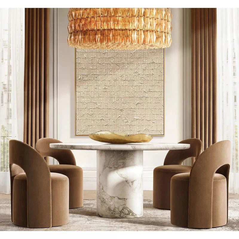 Chiara Glass Round Chandelier 37" - Franing