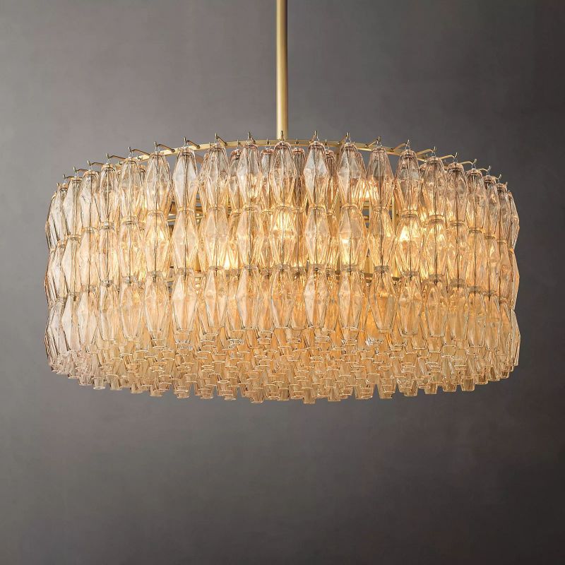 Chiara Glass Round Chandelier 47" - Franing