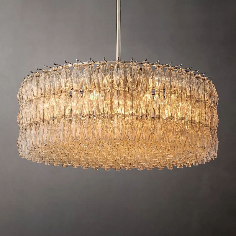 Chiara Glass Round Chandelier 47" - Franing