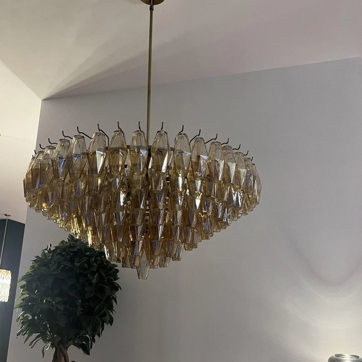 Chiara Glass Multi-Tier Round Chandelier 61" - Franing