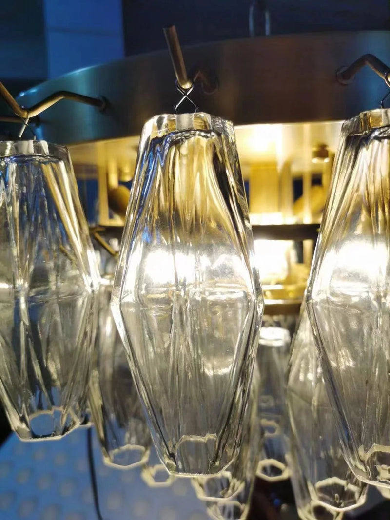 Chiara Glass Multi-Tier Square Chandelier 32"SQ - Franing