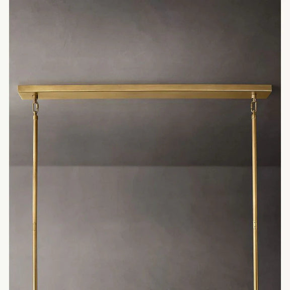 Chiara Glass Tiered Rectangular Chandelier 74" - Franing