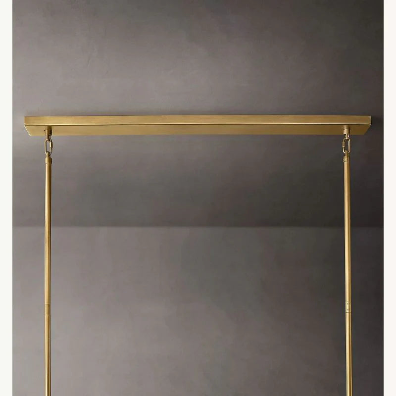 Chiara Glass Tiered Rectangular Chandelier 74" - Franing