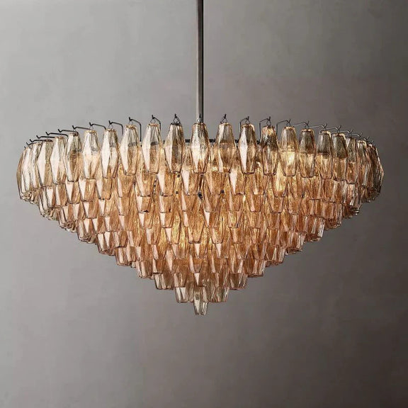 Chiara Glass Multi-Tier Round Chandelier 47" - Franing
