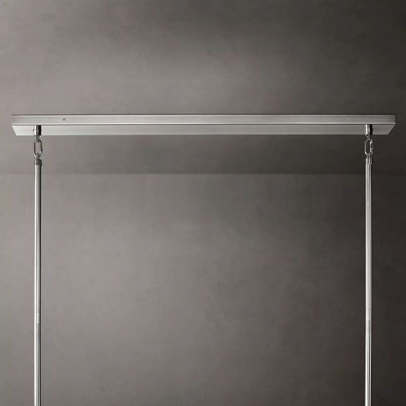 Chiara Glass Tiered Rectangular Chandelier 74" - Franing