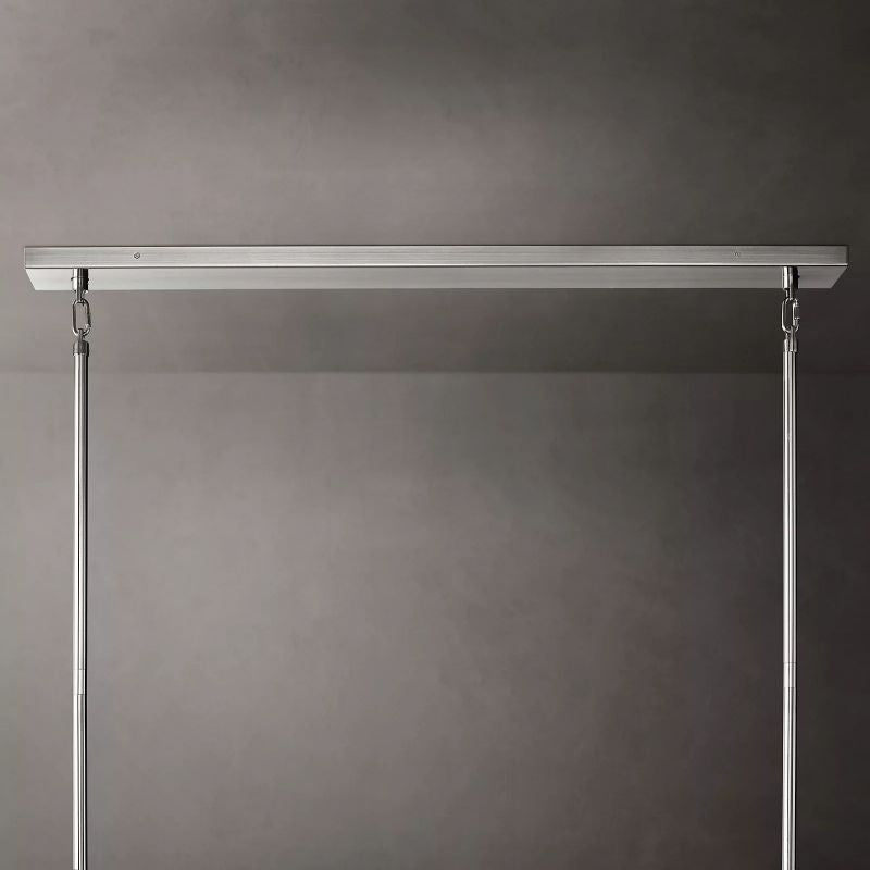 Chiara Glass Tiered Rectangular Chandelier 74" - Franing