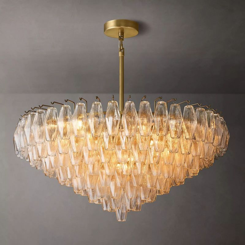 Chiara Clear Glass Tiered Round Chandelier 37" - Franing