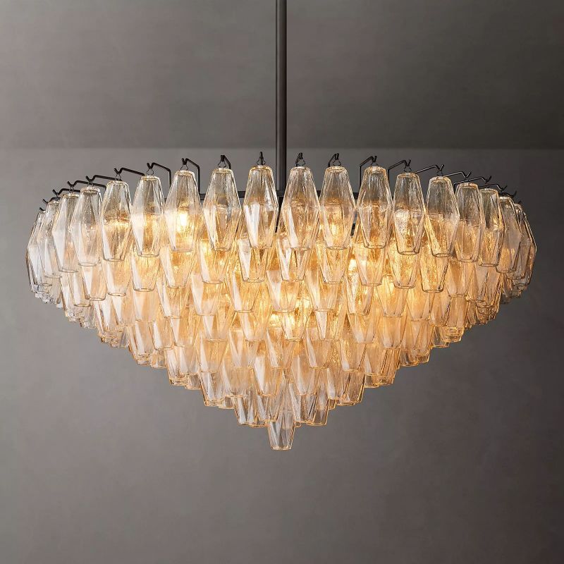 Chiara Clear Glass Tiered Round Chandelier 37" - Franing