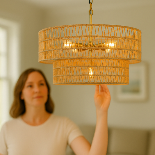 Rattan Chandelier