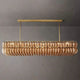 Chiara Smoke Glass Rectangular Chandelier 74" - Franing