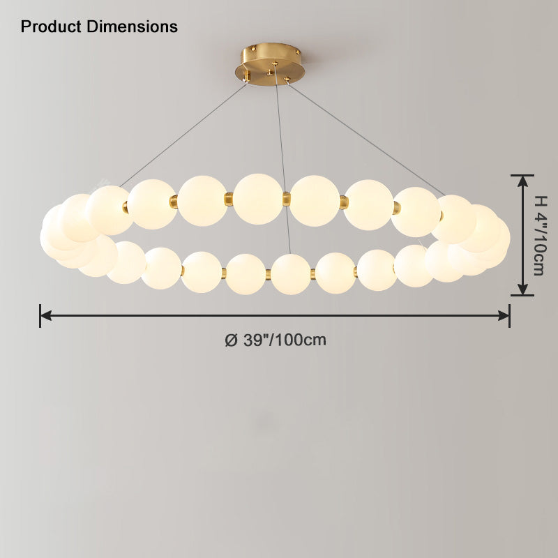 Acoji | Pearl Necklace Round Chandelier