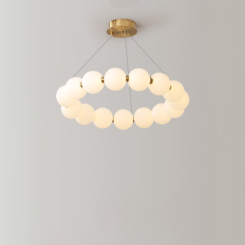 Acoji | Pearl Necklace Round Chandelier
