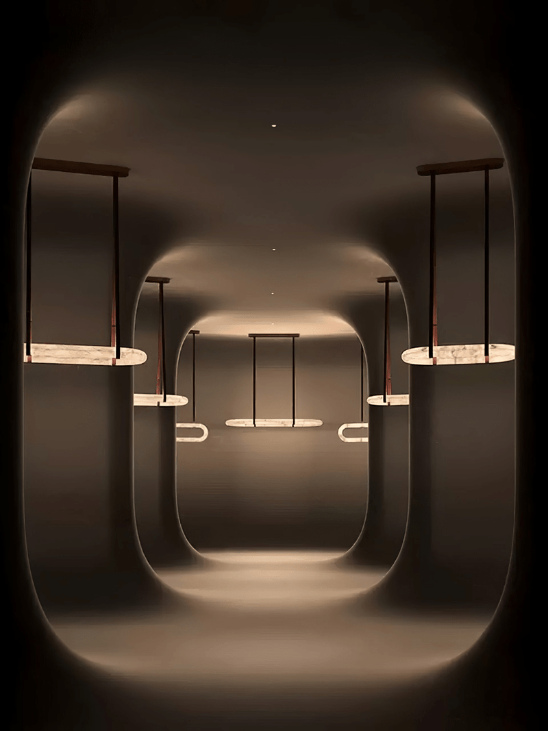 Circle Alabaster Chandelier