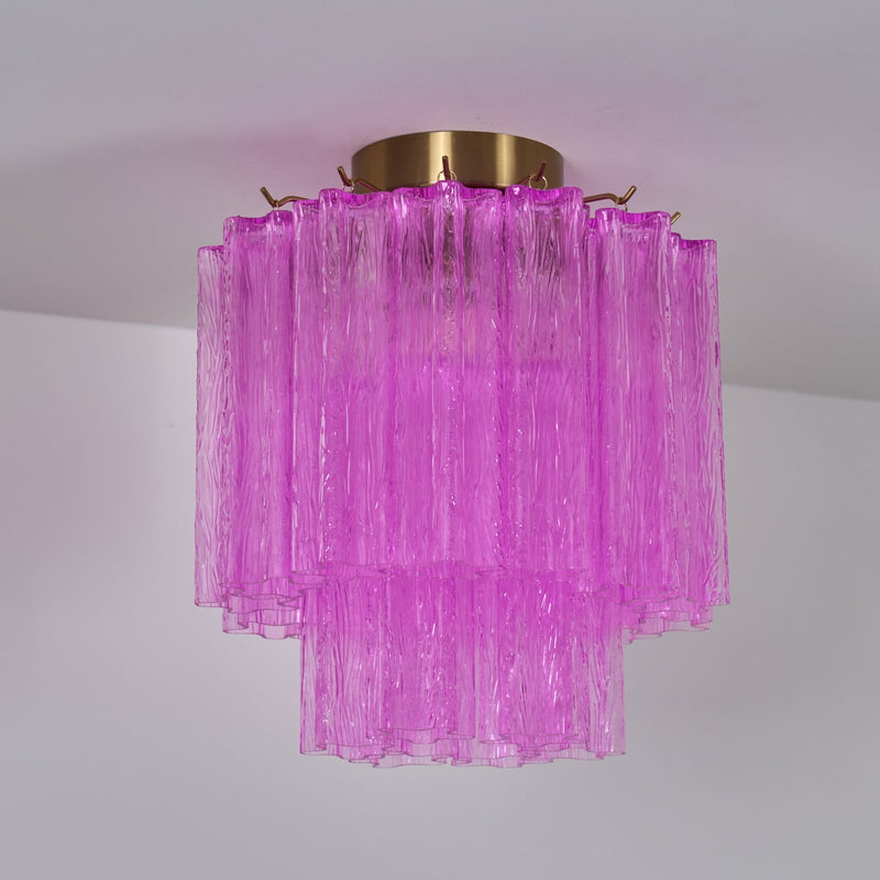 Fiora Rose Red Glass Ceiling Lamp