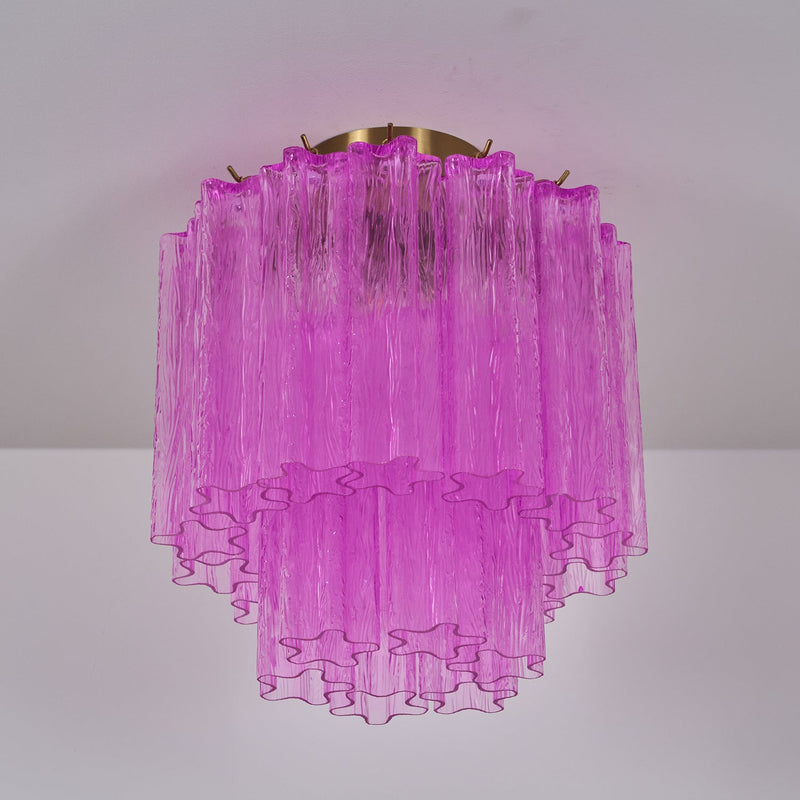 Fiora Rose Red Glass Ceiling Lamp