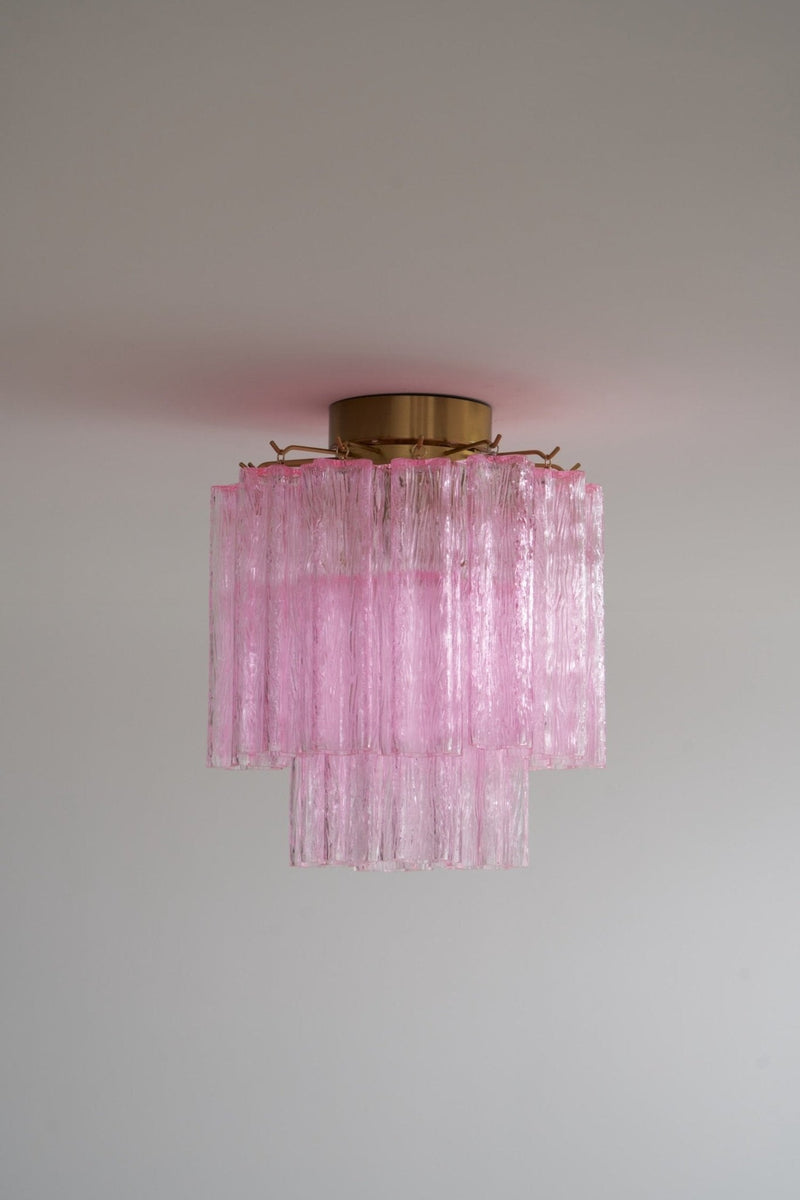 Fiora Pink Murano Glass Ceiling Lamp