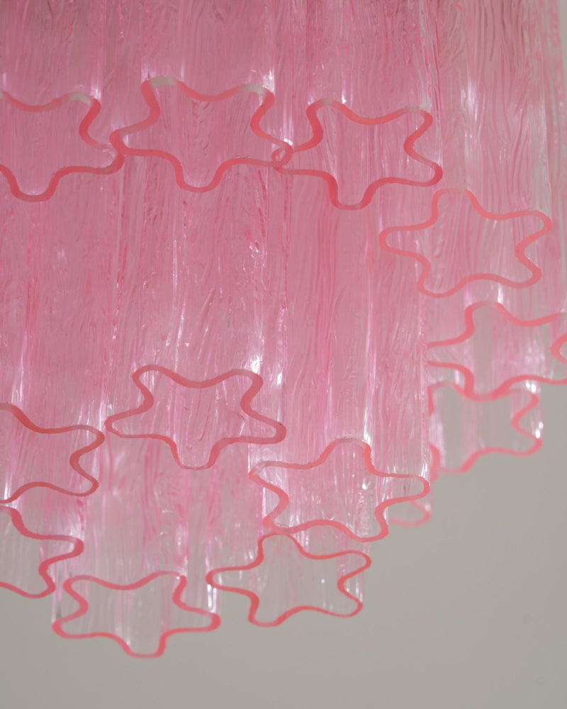 Fiora Pink Murano Glass Ceiling Lamp