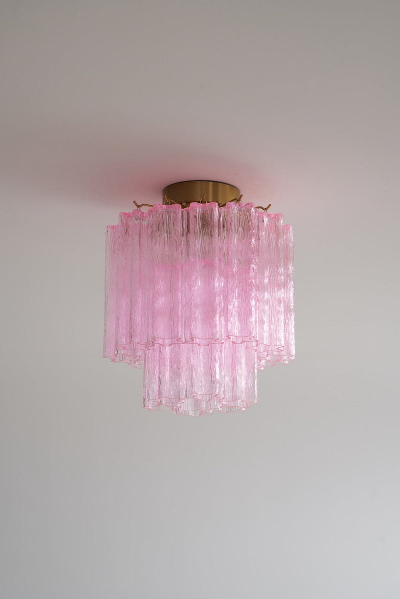 Fiora Pink Murano Glass Ceiling Lamp
