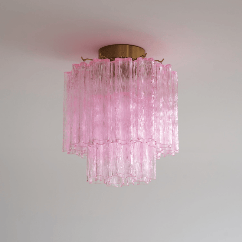 Fiora Pink Murano Glass Ceiling Lamp