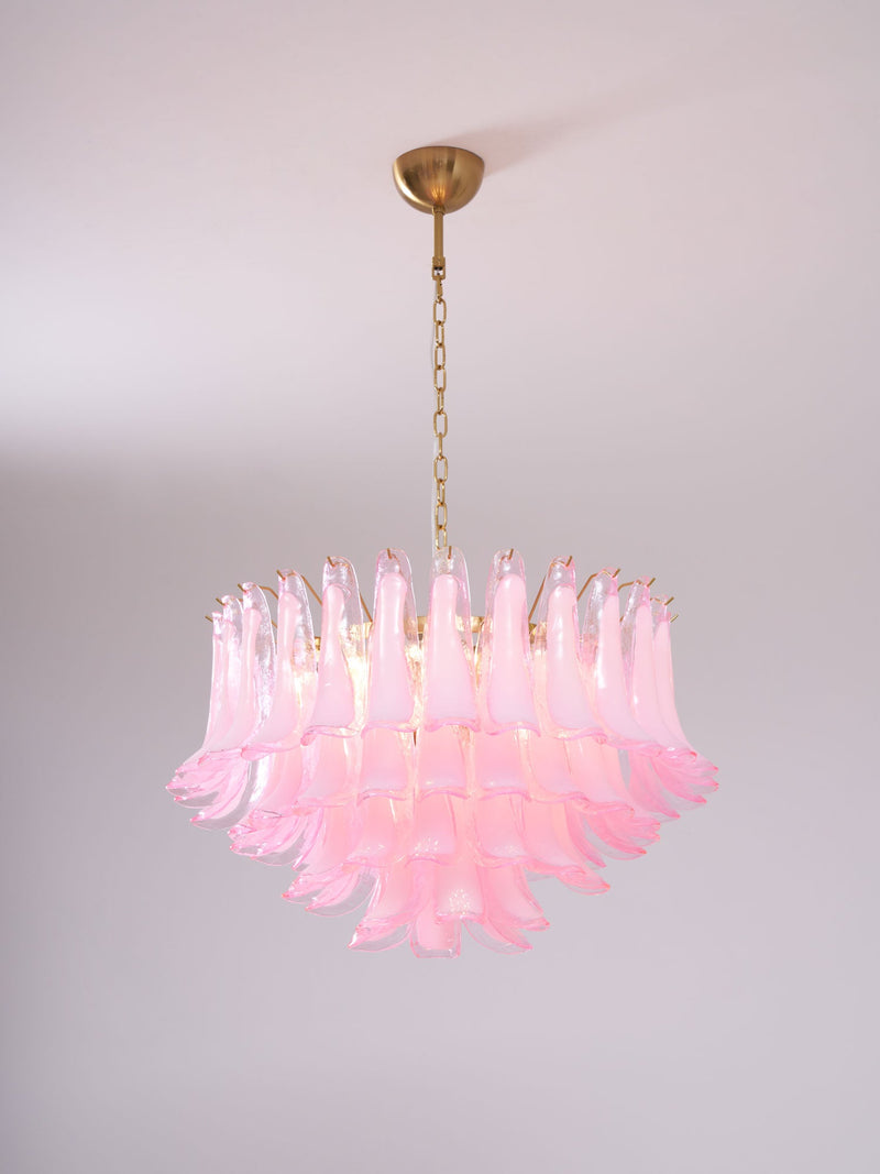 Fiora Pink Glass Chandelier