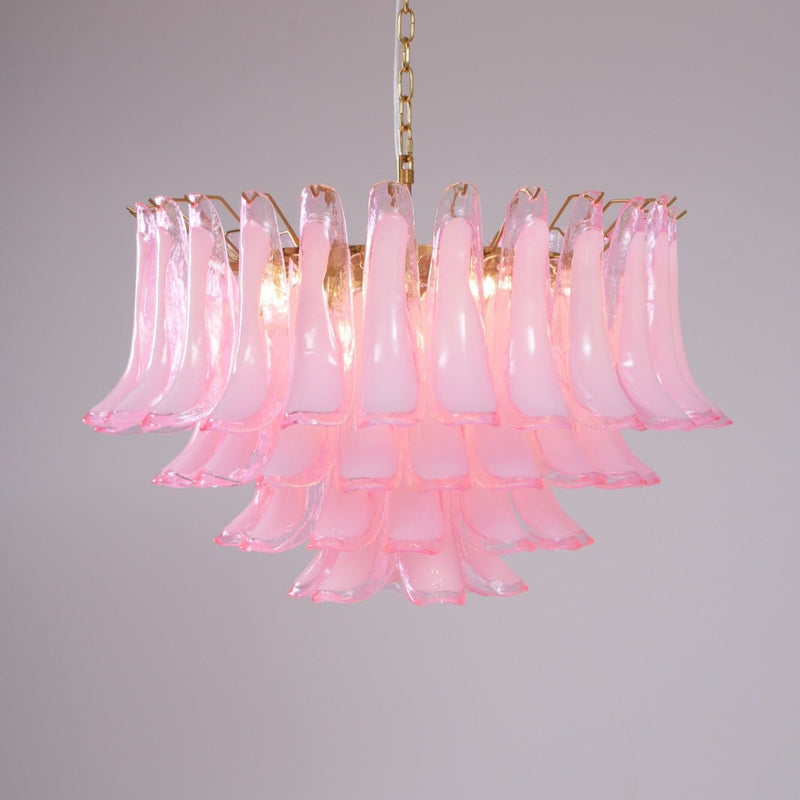 Fiora Pink Glass Chandelier